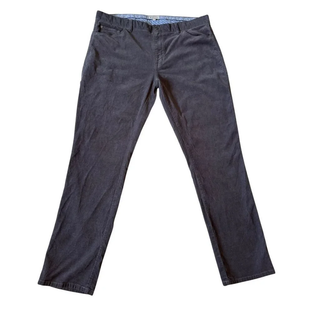 Peter Millar Pants Superior Soft Corduroy Five-Pocket Smoke‎ Gray 40x32